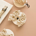Load image into Gallery viewer, Cocopup London - Luxe Sailor Bow Tie - Mocha Flower - Teddy DogWear