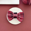 Load image into Gallery viewer, Cocopup London - Mulberry Plaid Bow Tie - Teddy DogWear