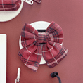 Load image into Gallery viewer, Cocopup London - Mulberry Plaid Sailor Bow Tie - Teddy DogWear