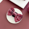Load image into Gallery viewer, Cocopup London - Mulberry Plaid Bow Tie - Teddy DogWear