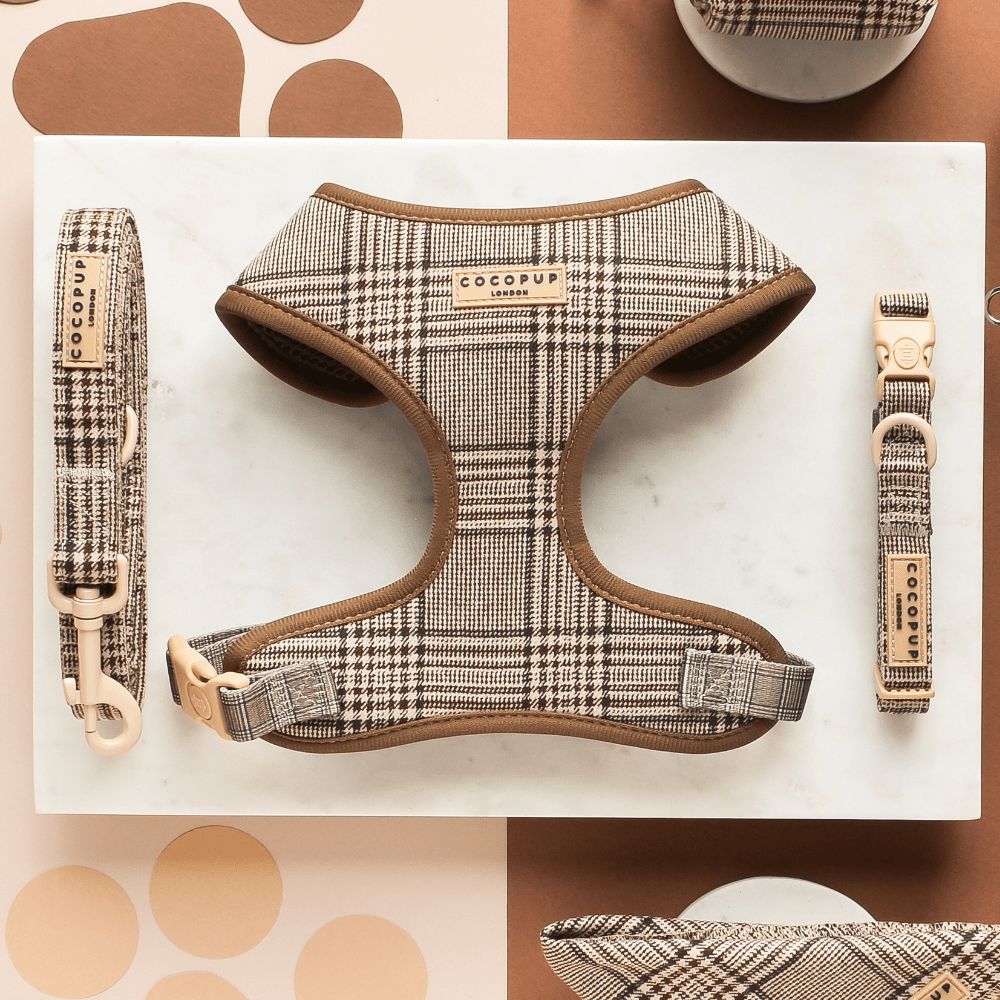 Cocopup London - Pup Plaid Adjustable Neck Harness - Teddy DogWear