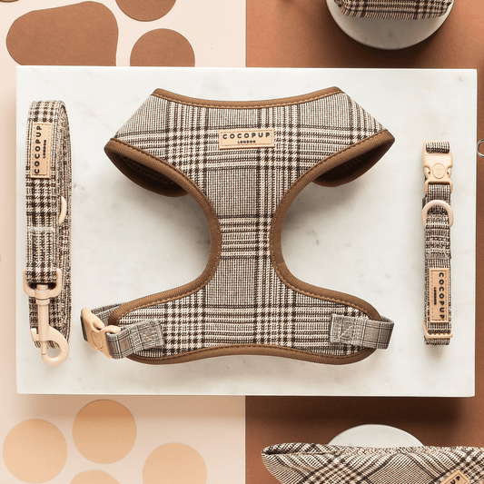 Cocopup London - Pup Plaid Adjustable Neck Harness - Teddy DogWear
