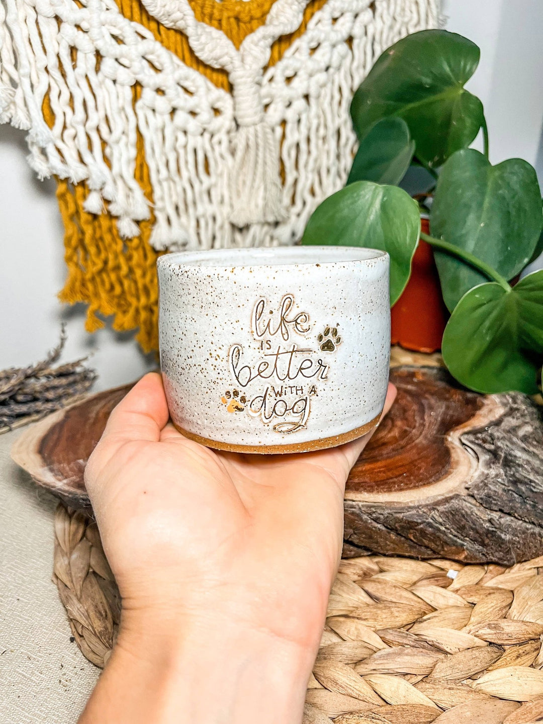 Wolf and Clay Pty Ltd - Ceramic Mug - Life is better with a Dog - Teddy DogWear