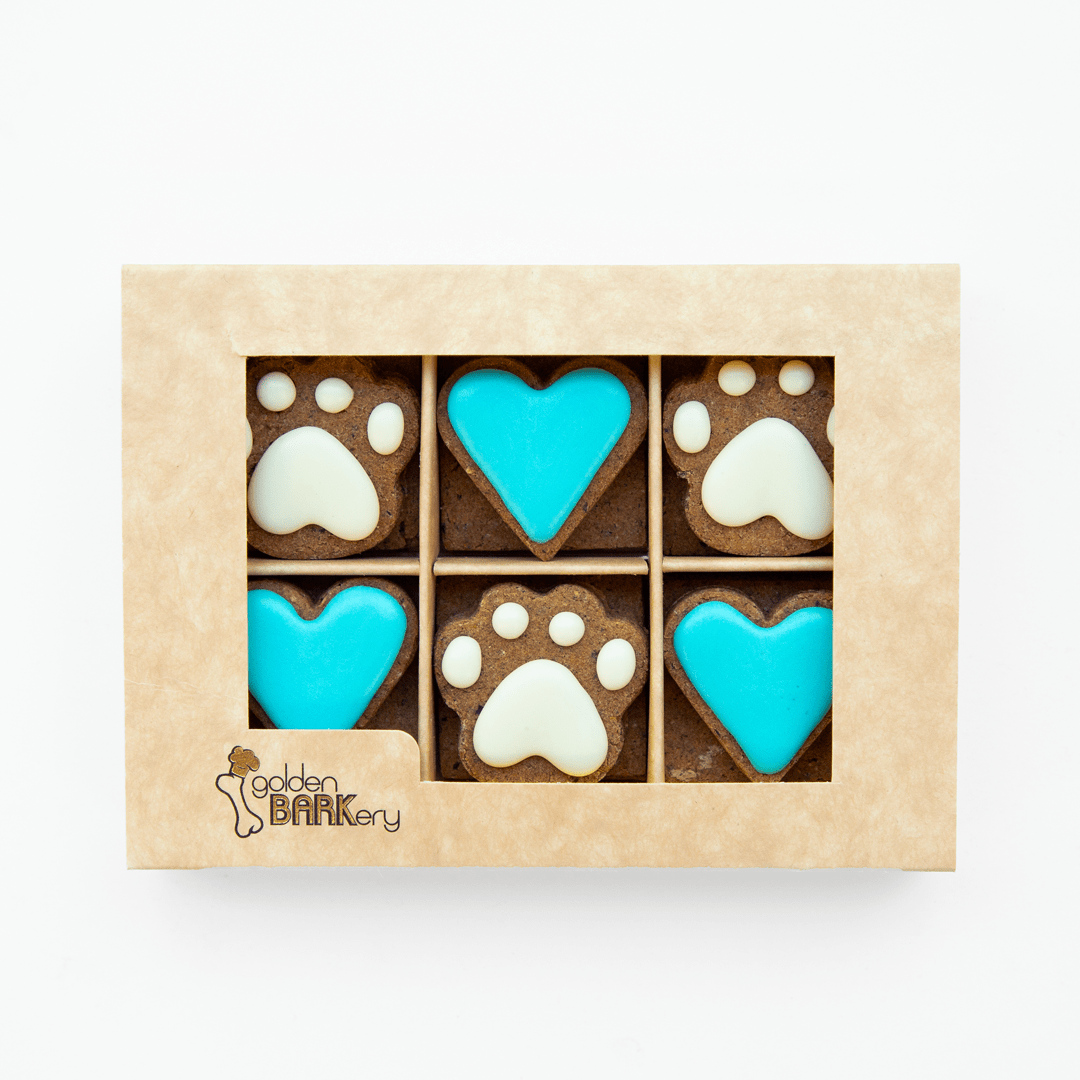 Golden Barkery - Dog Biscuits - 12 PupBiscuits Box Dog Treats - Teddy DogWear