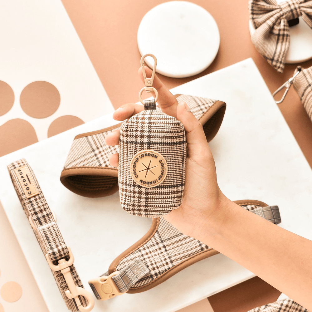 Cocopup London - Pup Plaid Poop Bag Holder - Teddy DogWear