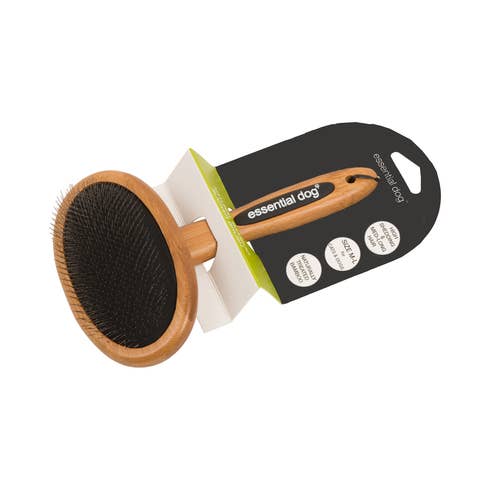 Essential Dog - Natural Bamboo Slicker Brush: Cats & Dogs - Teddy DogWear
