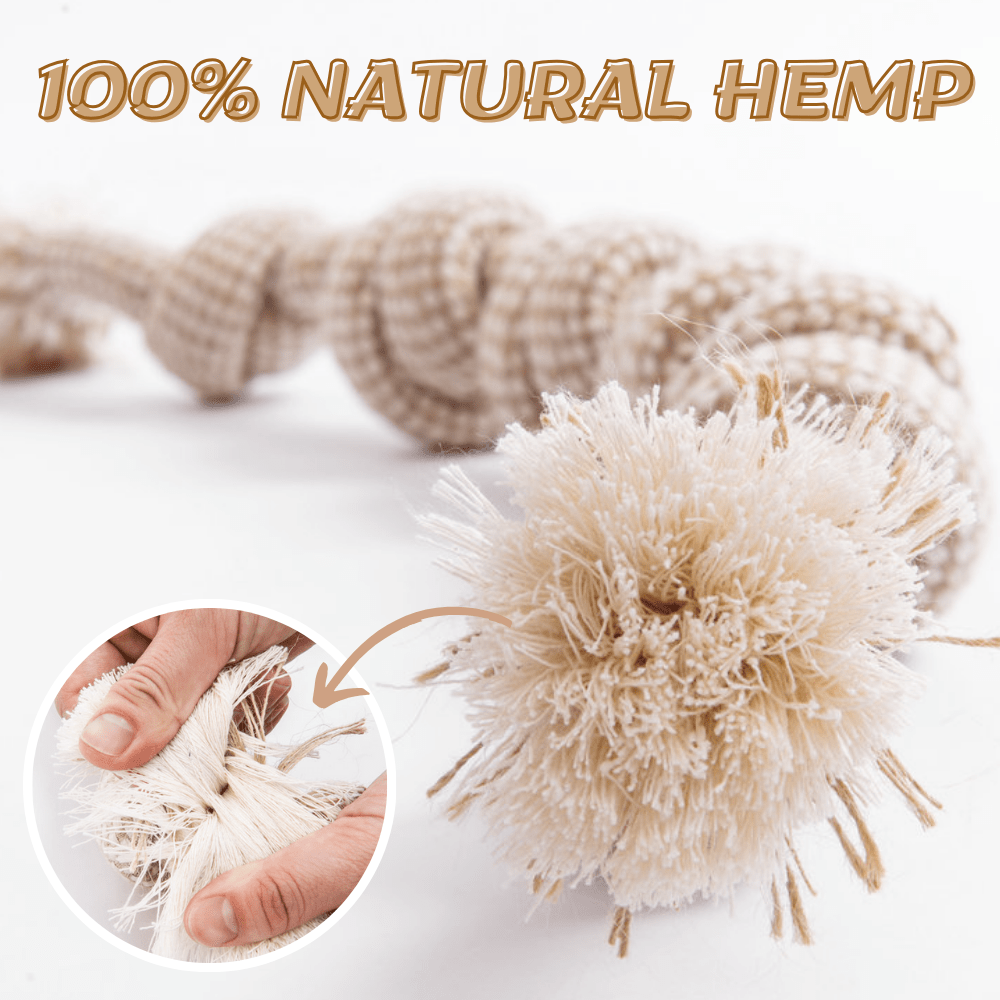 Natural Hemp Dog Rope Chew Toy - Teddy DogWear