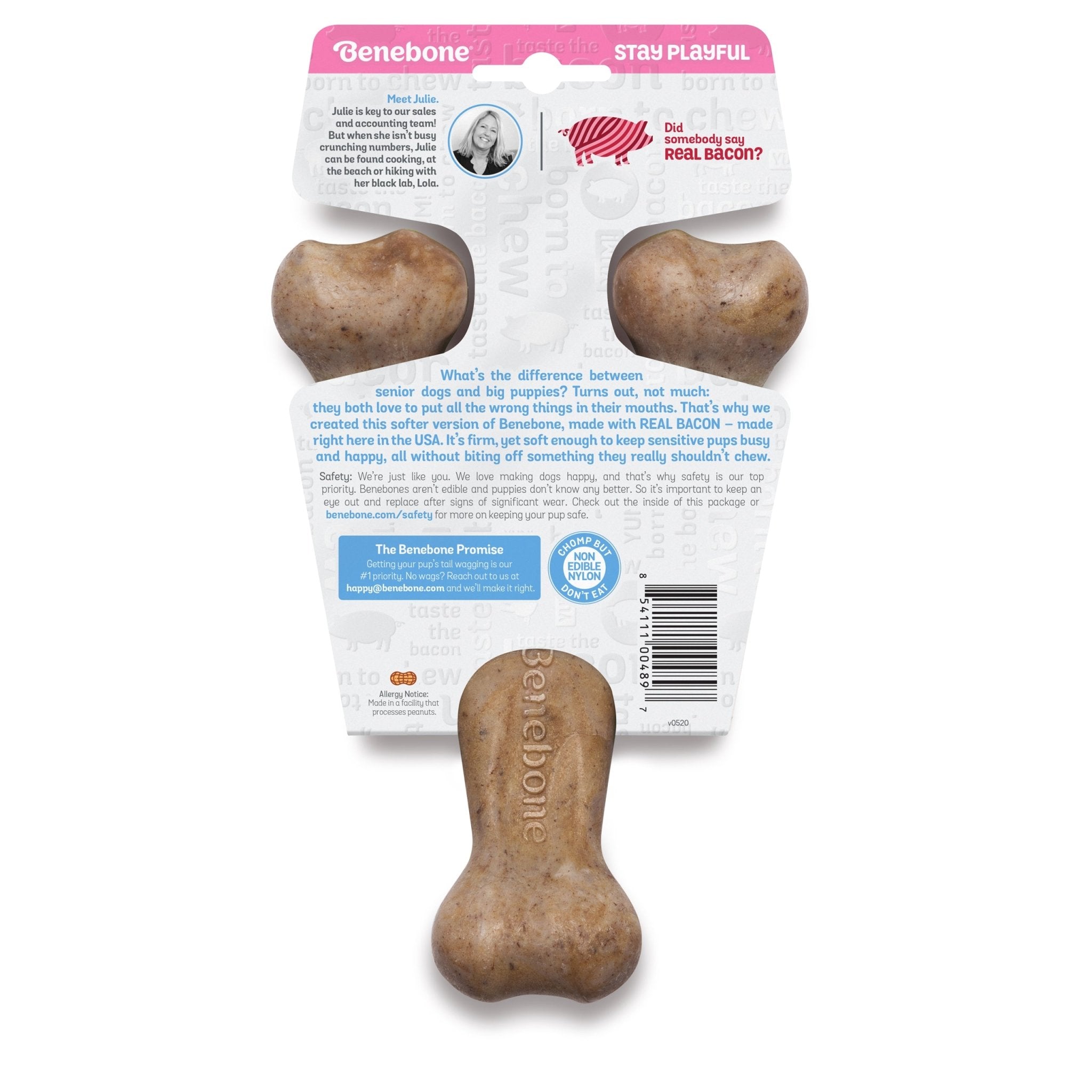 Benebone – Bacon Puppy Wishbone - Teddy DogWear