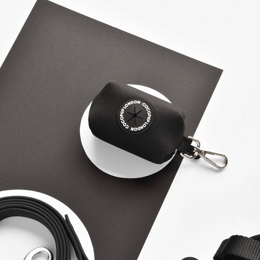 Cocopup London - NAKD Poop Bag Holder - Liquorice - Teddy DogWear