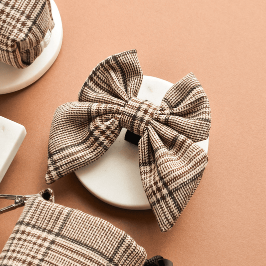 Cocopup London - Pup Plaid Sailor Bow Tie - Teddy DogWear