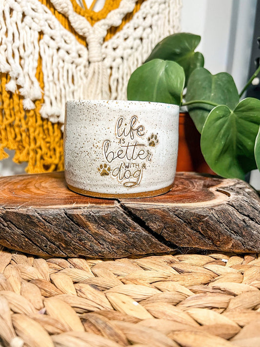 Wolf and Clay Pty Ltd - Ceramic Mug - Life is better with a Dog - Teddy DogWear