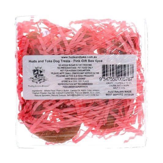 Huds and Toke COOKIE MIX GIFT BOX Pink 4pk (Assorted Sizes) - Teddy DogWear