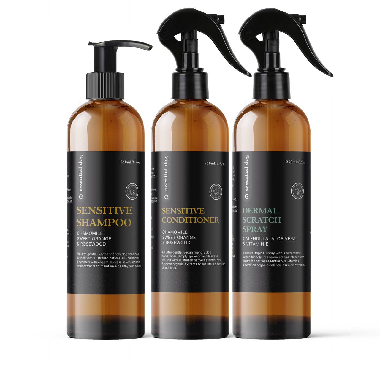 Essential Dog - Dog Shampoo, Conditioner & Dermal Itch Spray Sensitive Skin - Teddy DogWear