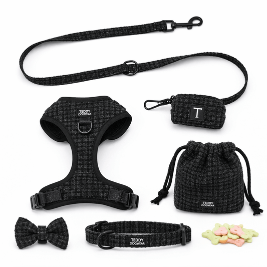 Teddy DogWear Lush Bow Tie Black - Teddy DogWear