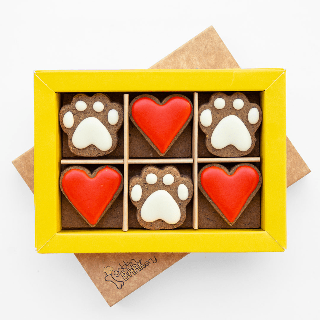 Golden Barkery - Dog Biscuits - 12 PupBiscuits Box Dog Treats - Teddy DogWear