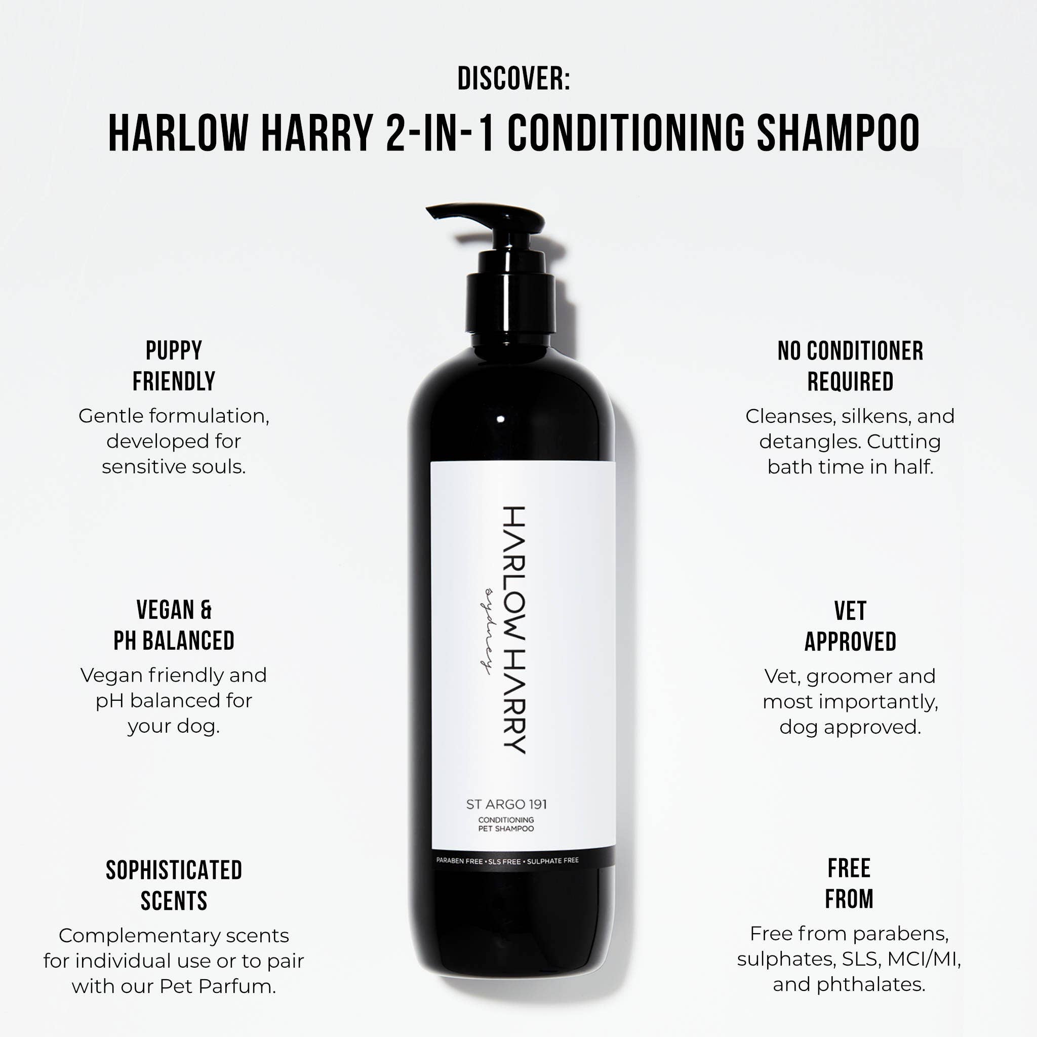 HARLOW HARRY - 2 - in - 1 Conditioning Dog Shampoo | Solera 145 - Teddy DogWear