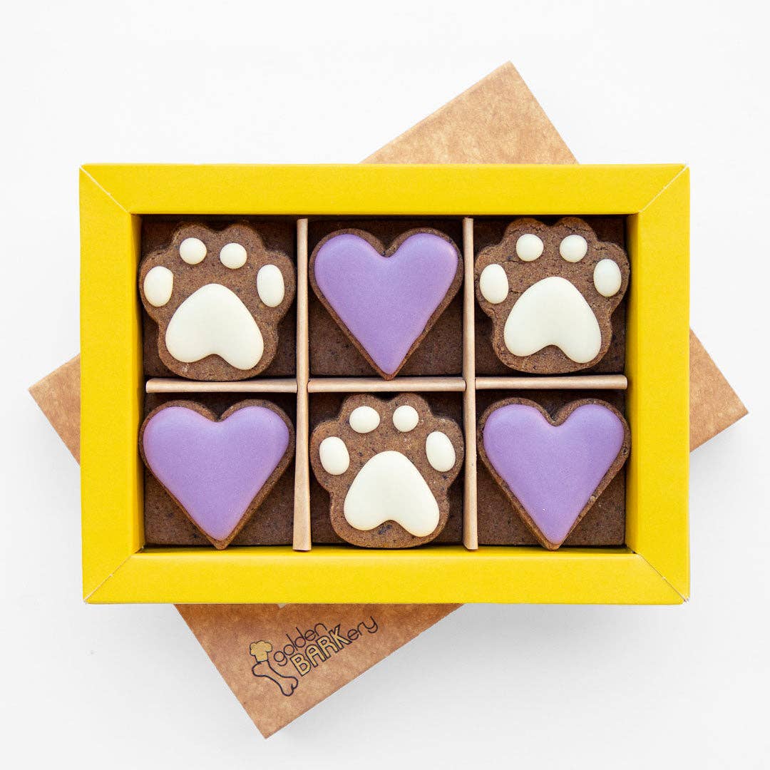 Golden Barkery - Dog Biscuits - 12 PupBiscuits Box Dog Treats - Teddy DogWear