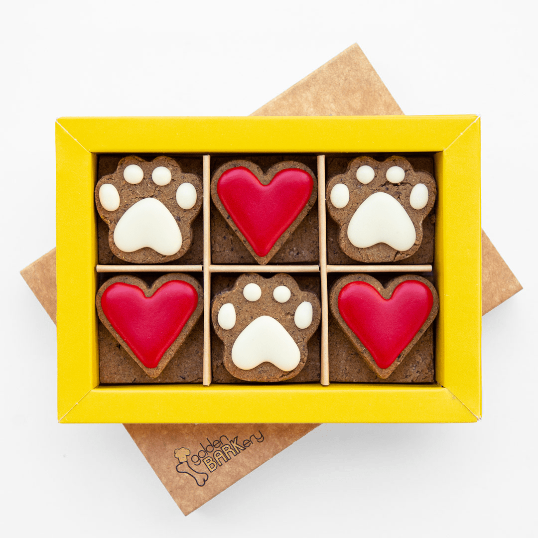 Golden Barkery - Dog Biscuits - 12 PupBiscuits Box Dog Treats - Teddy DogWear