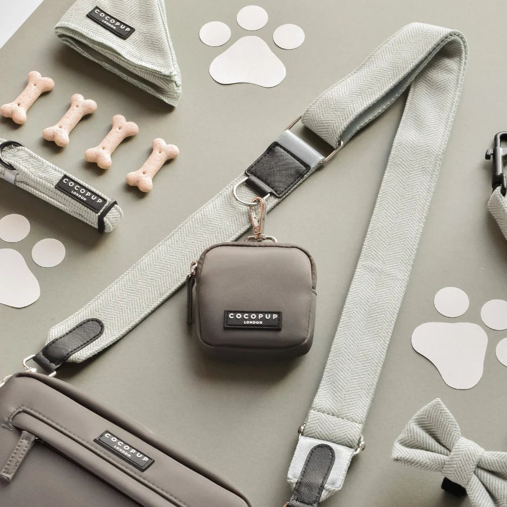 Cocopup London – Walking Bag Strap – Sage Tweed - Teddy DogWear