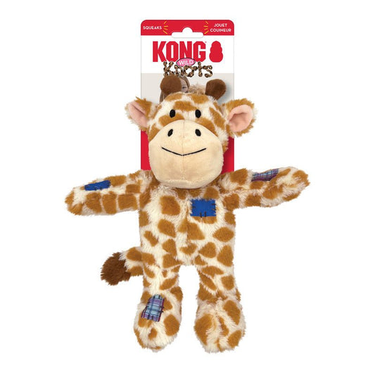 KONG Wild Knots Giraffe Tug & Snuggle Plush Dog Toy - Teddy DogWear