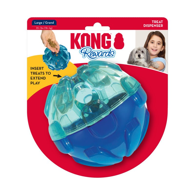 KONG Rewards Ball Interactive Treat Dispening Dog Toy - Teddy DogWear