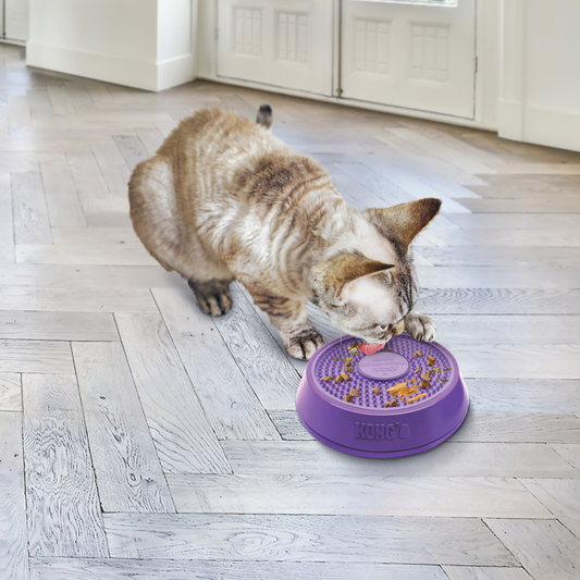 KONG Licks Spinz Spinning Food Bowl for Cats and Dogs - Large