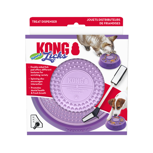 KONG Licks Spinz Spinning Food Bowl for Cats and Dogs - Small