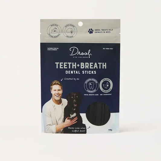 Drool By Dr Chris Brown Teeth + Breath Sticks 110G - Teddy DogWear