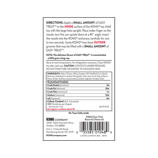 1 x KONG Easy Treat - Bacon & Cheese - Teddy DogWear