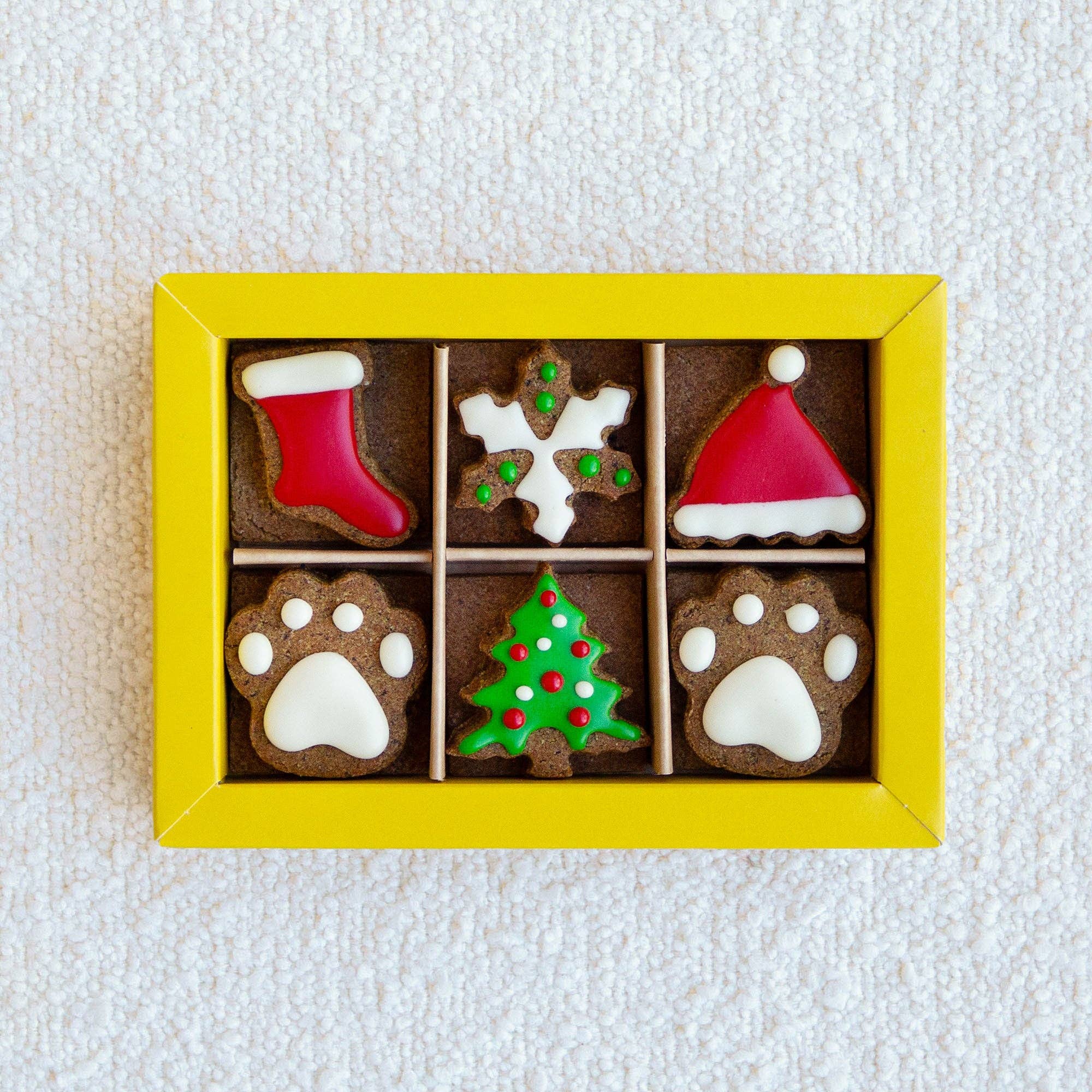 Golden Barkery - Christmas Dog Treats - 12 Dog Biscuits Box - Teddy DogWear