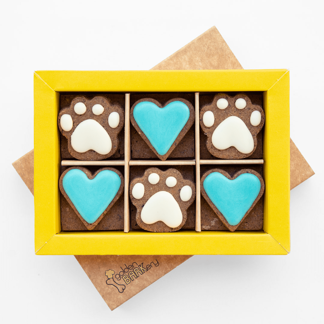 Golden Barkery - Dog Biscuits - 12 PupBiscuits Box Dog Treats - Teddy DogWear