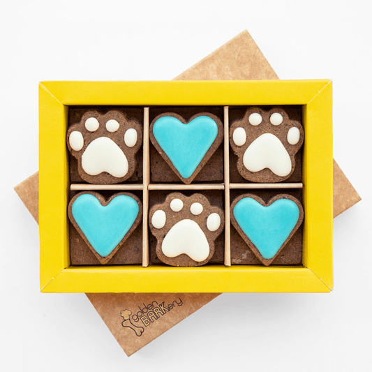 Golden Barkery - Dog Biscuits - 12 PupBiscuits Box Dog Treats - Teddy DogWear