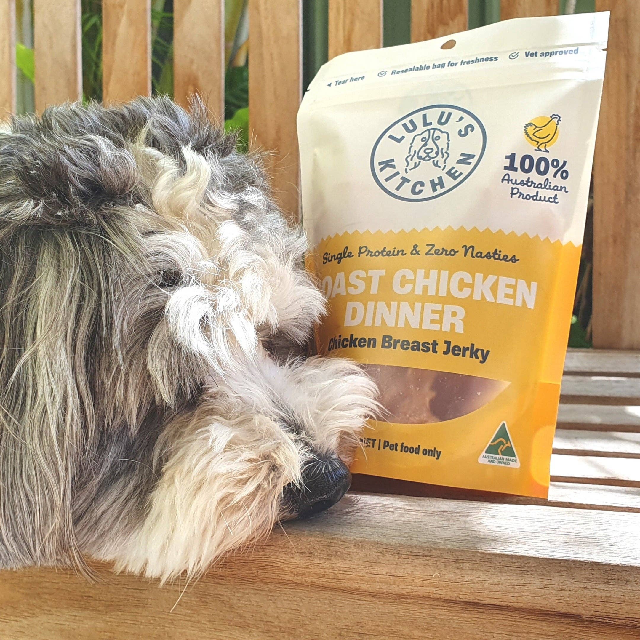 Rover Pet Products - Roast Chicken Dinner - Chicken Breast Jerky - Teddy DogWear