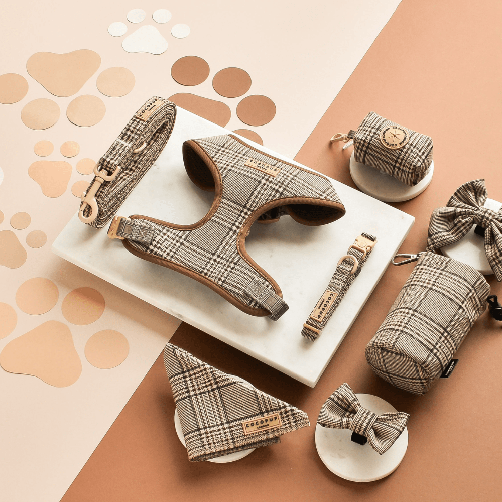 Cocopup London - Pup Plaid Adjustable Neck Harness - Teddy DogWear