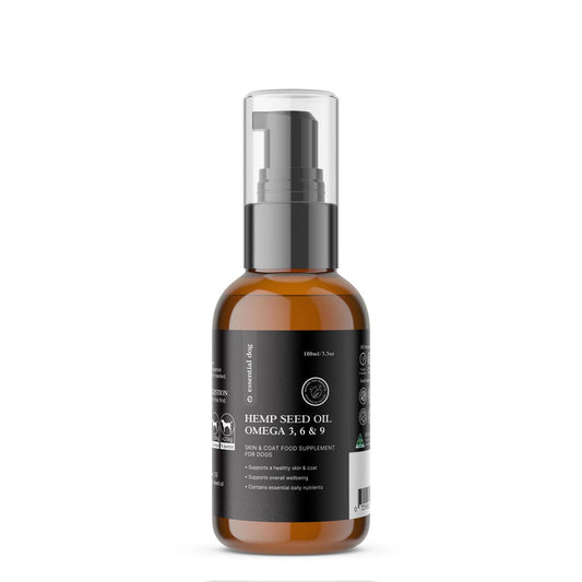 Essential Dog - 100ml Raw Hemp Seed Oil for Dogs Omega, 3, 6 and 9 - Teddy DogWear