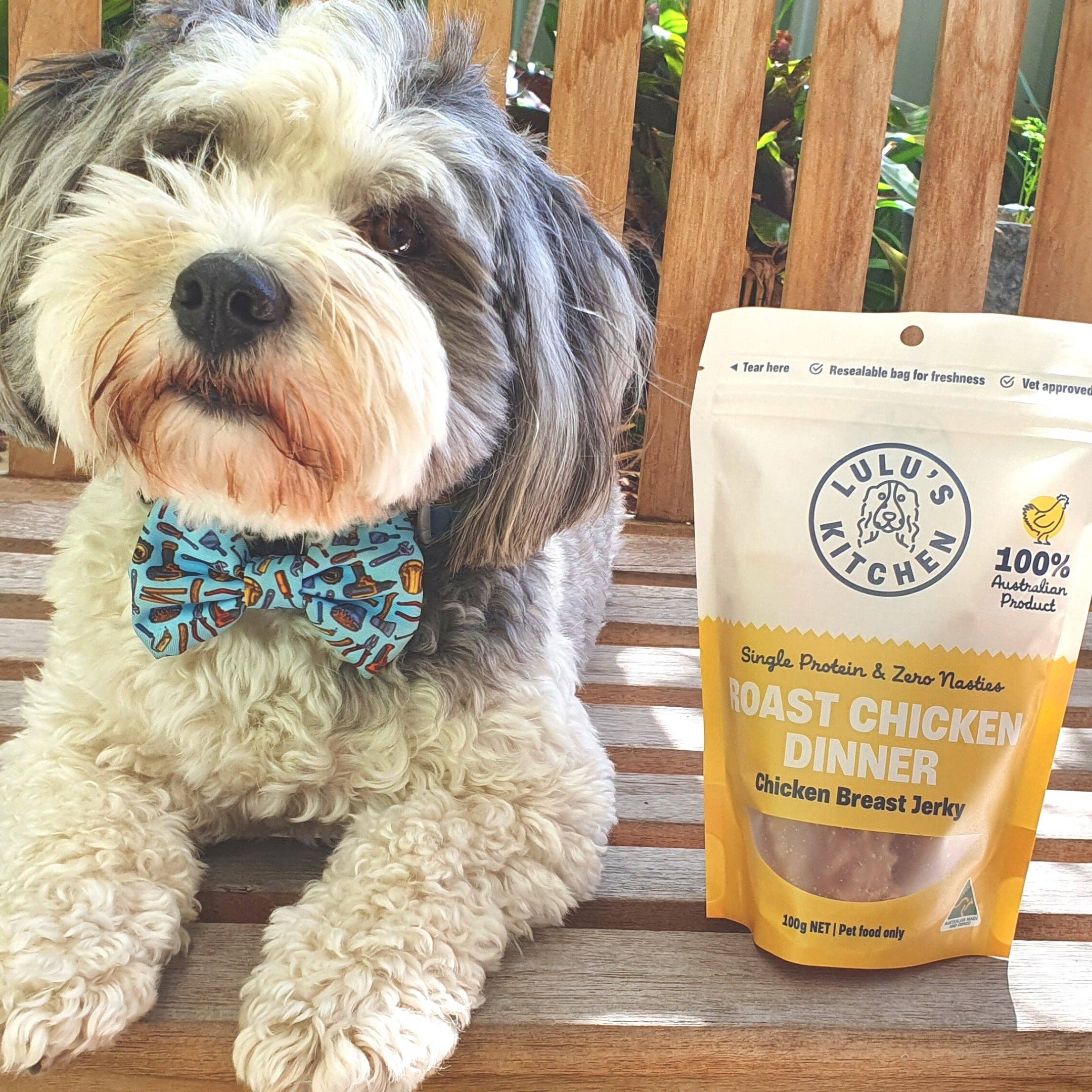 Rover Pet Products - Roast Chicken Dinner - Chicken Breast Jerky - Teddy DogWear