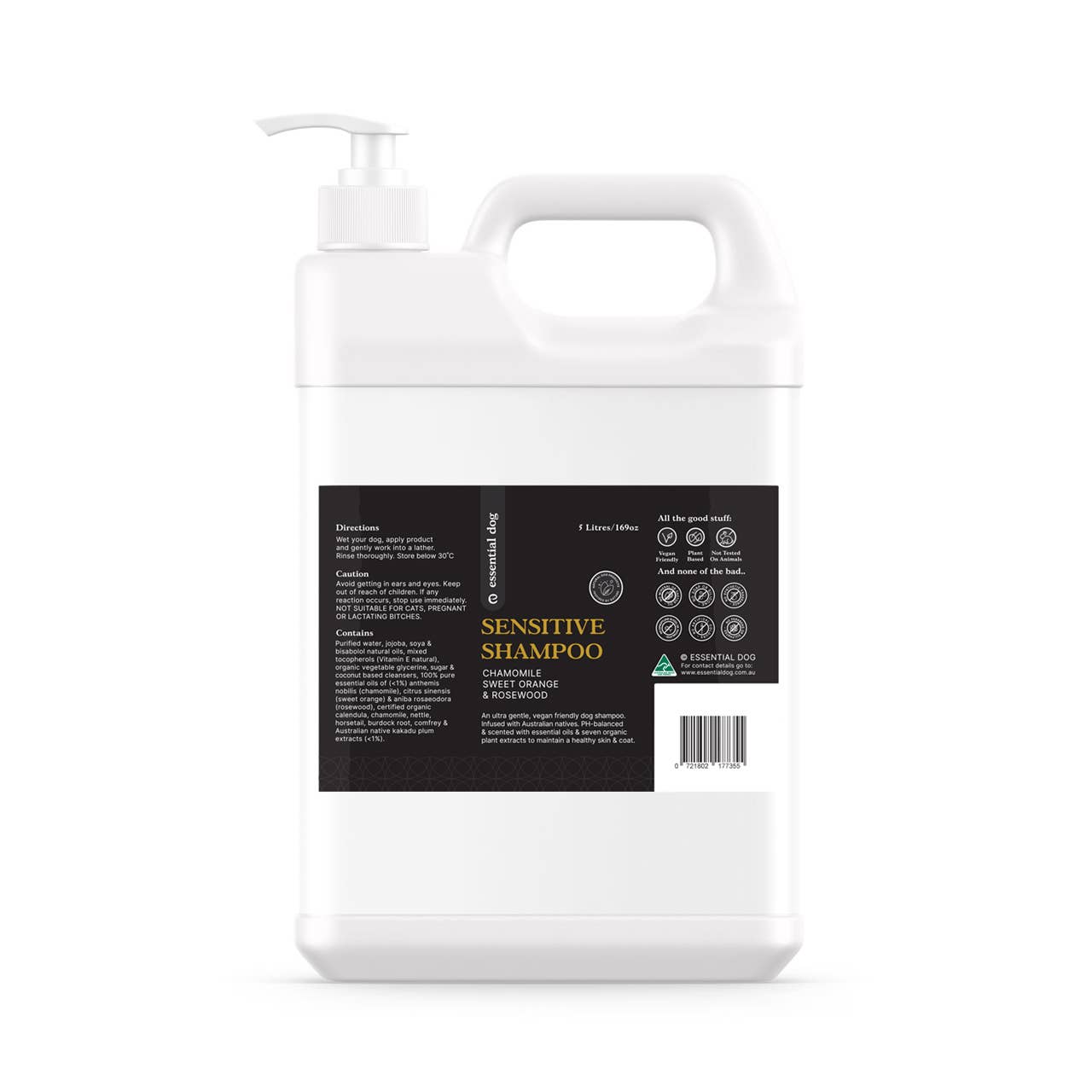 Essential Dog - Natural Sensitive Dog Shampoo (Chamomile, Orange & Rosewood) - Teddy DogWear