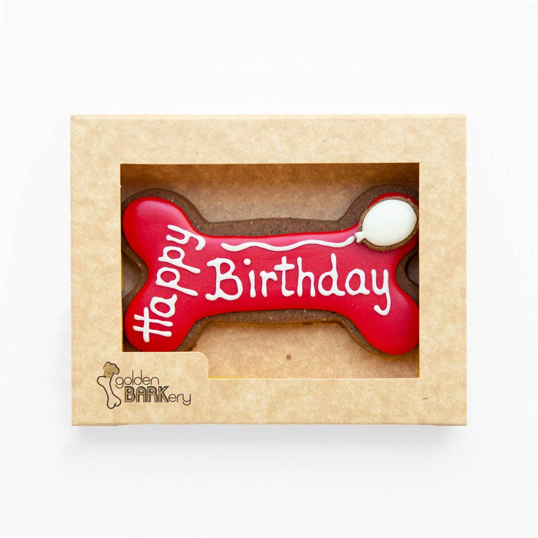 Golden Barkery - Dog Biscuits - Happy Birthday Dog Bone - Teddy DogWear