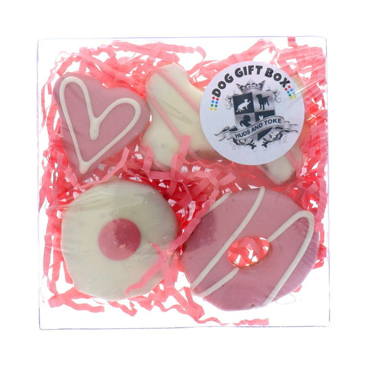 Huds and Toke COOKIE MIX GIFT BOX Pink 4pk (Assorted Sizes) - Teddy DogWear